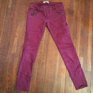 Burgundy Jeans